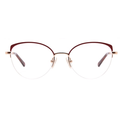 Cat Eye Half-Rim Glasses 7442