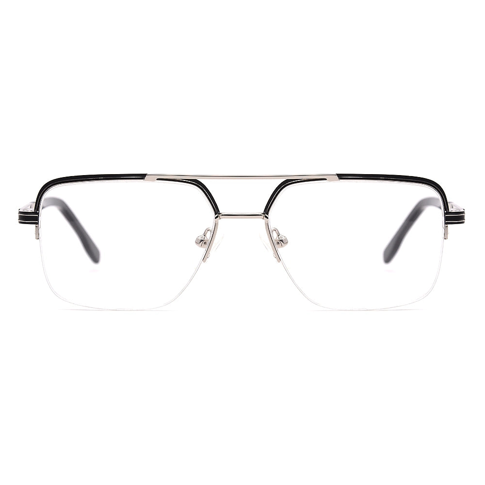 Aviator Half-Rim Glasses 7477