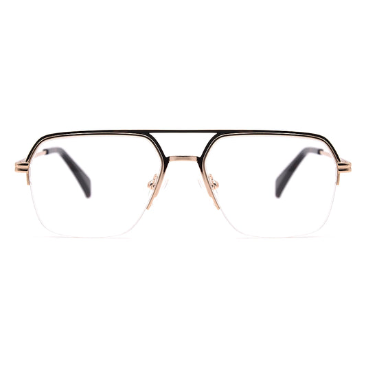 Aviator Half-Rim Glasses 7457