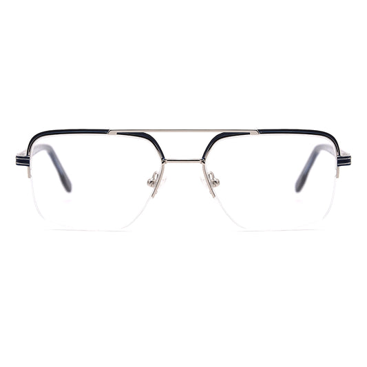Aviator Half-Rim Glasses 7472
