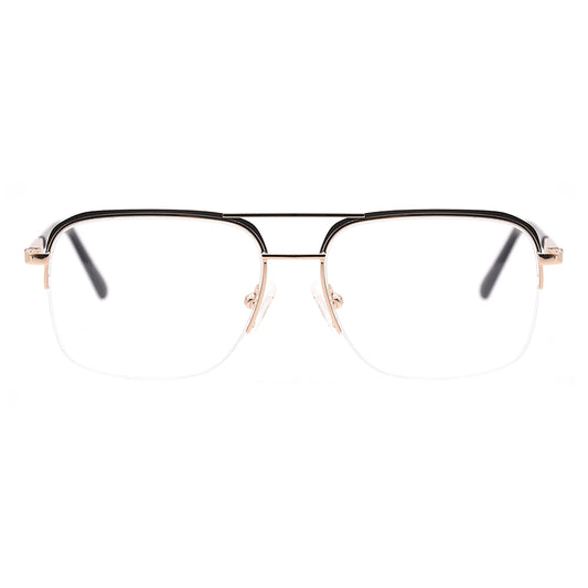Aviator Half-Rim Glasses 7437