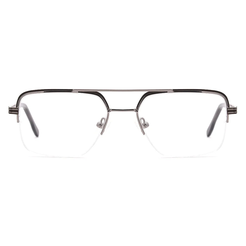 Aviator Half-rim Glasses 7497