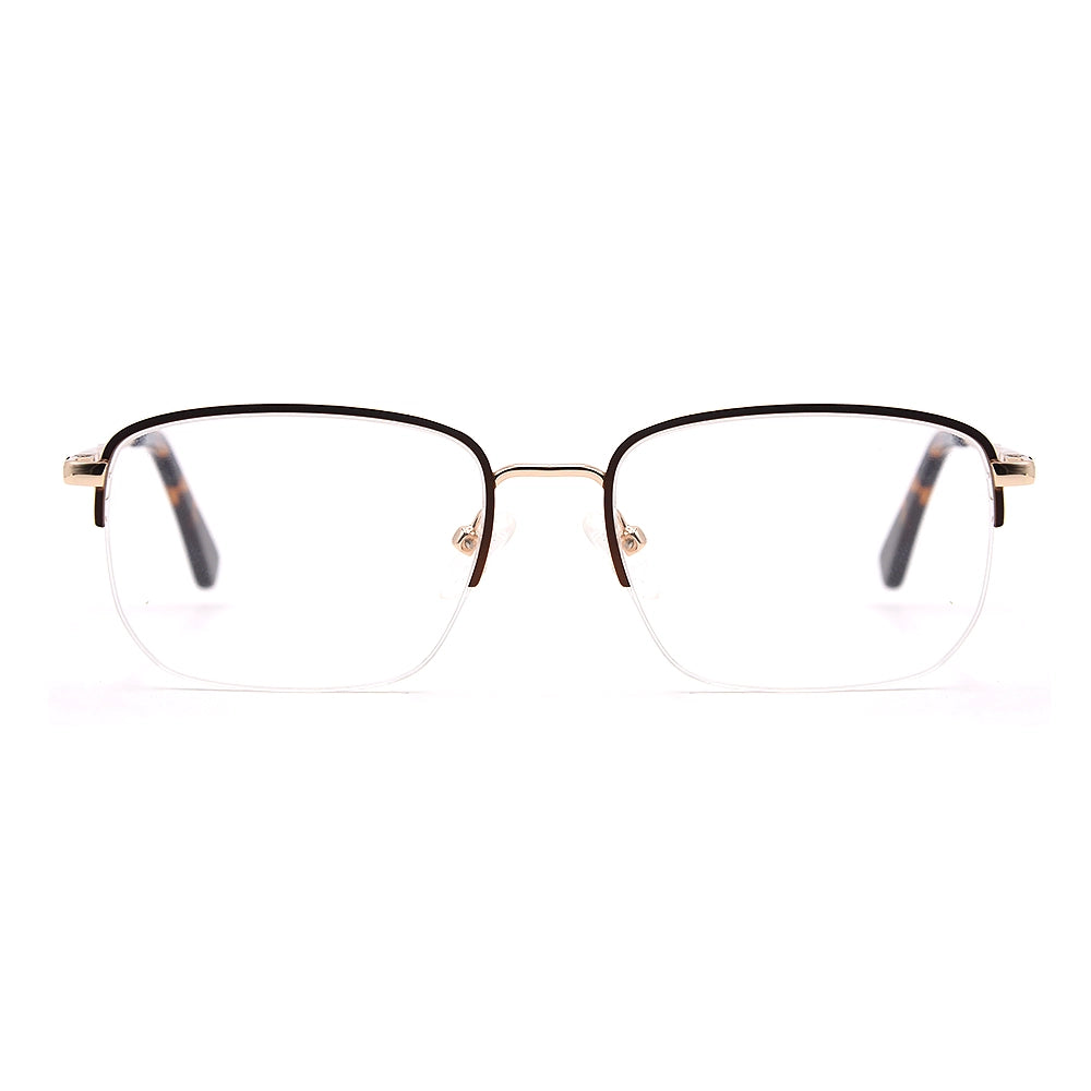 Square Half-Rim Glasses 7463