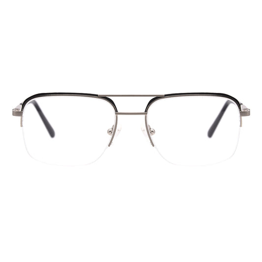 Aviator Half-Rim Glasses 7439