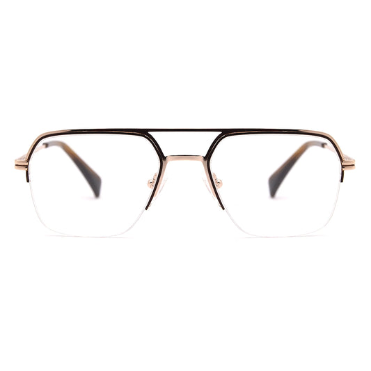 Aviator Half-Rim Glasses 7471